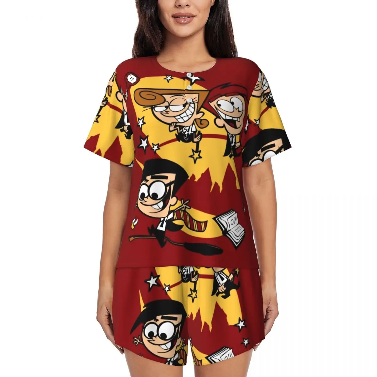 Женские пижамные комплекты Harrys Magic Adventure Movies Potters, комплект из 2 предметов, пижамы с короткими рукавами, шорты, одежда для сна
Женские пижамные комплекты Harrys Magic Adventure Movies Potters, комплект из 2 предметов, пижамы с короткими рукавами, шорты, одежда для сна