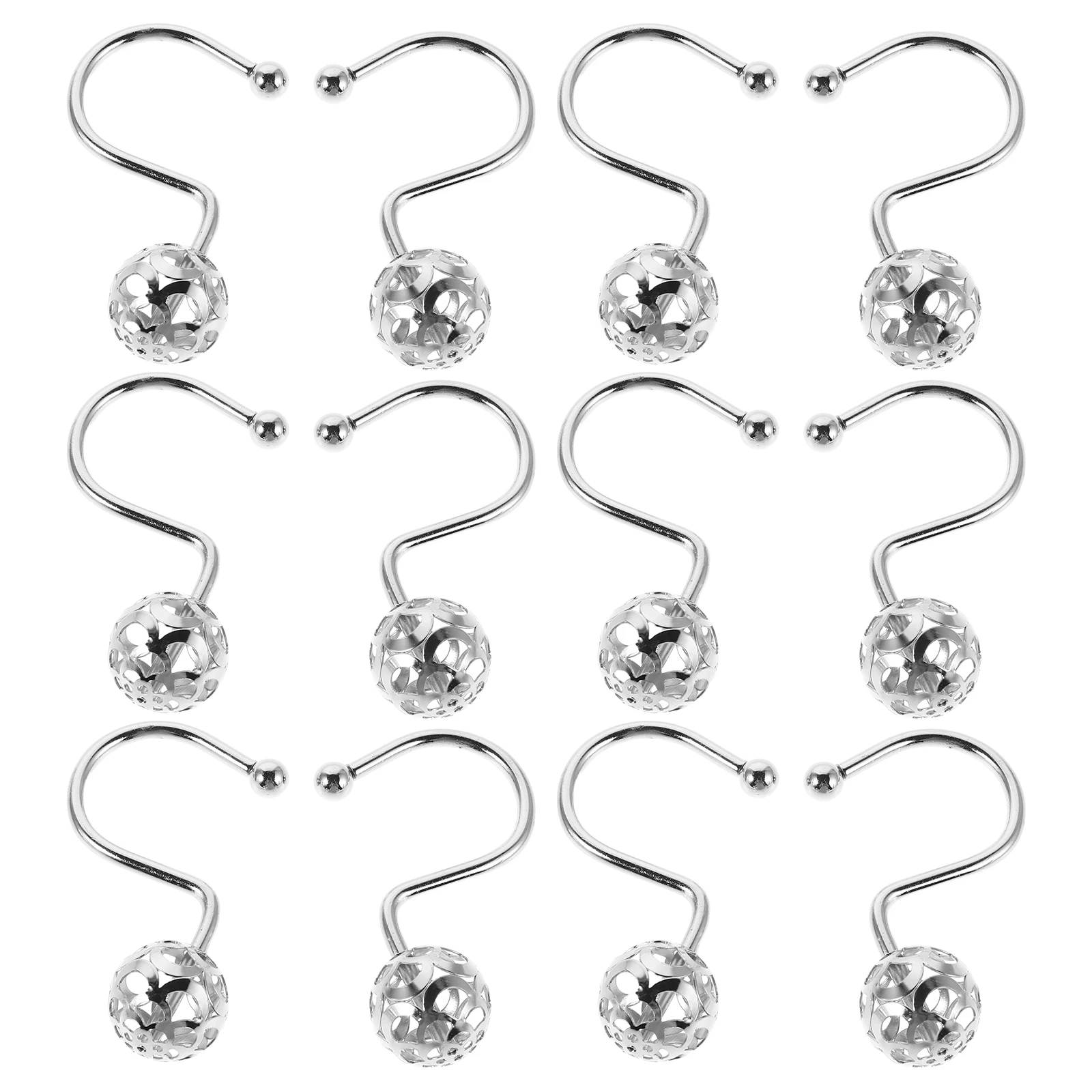 12pcs Bath Curtain Hooks Stainless Steel Heavy Duty Shower Hook Hangers Roller Bathroom Hardware Towels Utensils Silver
12pcs Bath Curtain Hooks Stainless Steel Heavy Duty Shower Hook Hangers Roller Bathroom Hardware Towels Utensils Silver