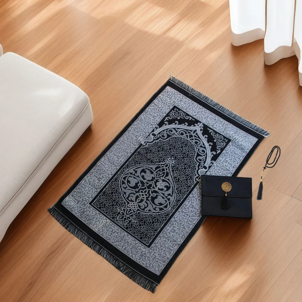 Muslim Prayer Rug Great Ramadan Gifts, Prayer Mat for Women and Men Praying Rugs Islam with Beads
Muslim Prayer Rug Great Ramadan Gifts, Prayer Mat for Women and Men Praying Rugs Islam with Beads