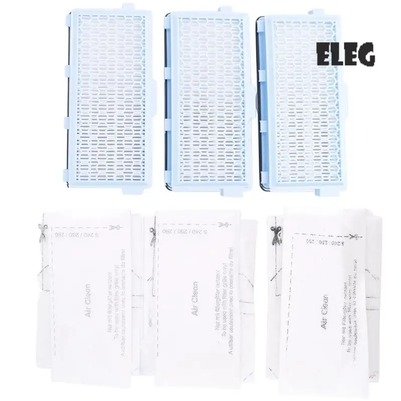ELEG-3X HEPA Filters For Vacuum Cleaner Part Compact C1-C2 Complete C2- C3 S8340 +3 Air Clean Filters + 3 Motor Filters
ELEG-3X HEPA Filters For Vacuum Cleaner Part Compact C1-C2 Complete C2- C3 S8340 +3 Air Clean Filters + 3 Motor Filters