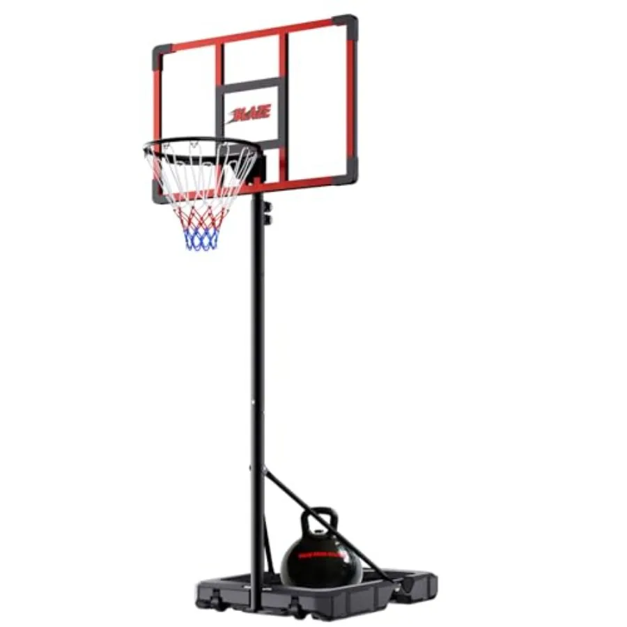 Portable Basketball Hoop for Backyard Driveway, Shatterproof Plastic Backboard, Black, 4.18.5FT Adjustable Height with Fillable
Portable Basketball Hoop for Backyard Driveway, Shatterproof Plastic Backboard, Black, 4.18.5FT Adjustable Height with Fillable