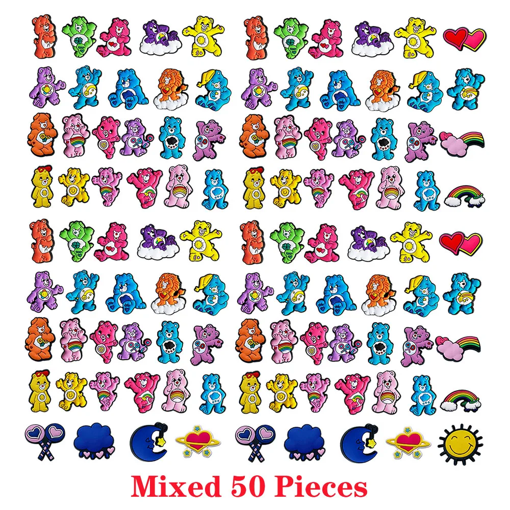 5-100PCS Rainbow Bear Shoes Charms DIY PVC Shoe Bag Wrist Strap Accessories For Wristband Pendant Decoration Kids Party Gifts
5-100PCS Rainbow Bear Shoes Charms DIY PVC Shoe Bag Wrist Strap Accessories For Wristband Pendant Decoration Kids Party Gifts