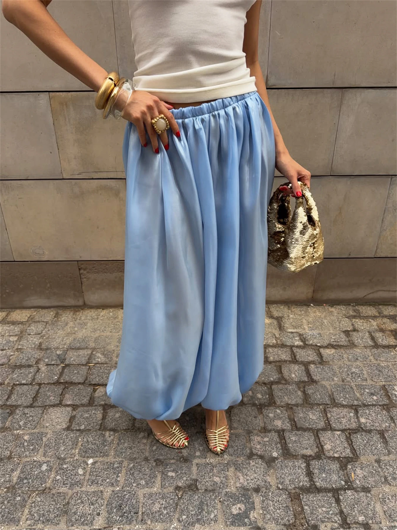 Tsiisd Fashion Shiny Loose Women's Pants Elegant Luxury Commute Party Wedding Gala Trousers New Women's Silky Long Pants 2026
Tsiisd Fashion Shiny Loose Women's Pants Elegant Luxury Commute Party Wedding Gala Trousers New Women's Silky Long Pants 2026