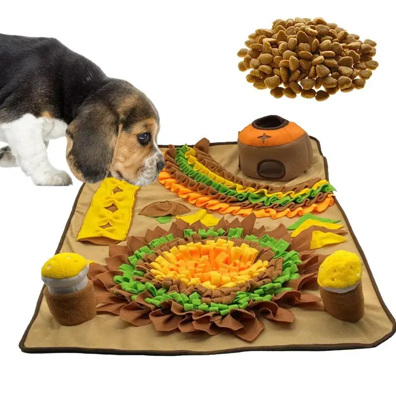 Dog Activity Mat Sunflower Design Dog Snuffle Toy Dog Snuffle Interactive Rug Toys Foraging Instinct Training Enrichment
Dog Activity Mat Sunflower Design Dog Snuffle Toy Dog Snuffle Interactive Rug Toys Foraging Instinct Training Enrichment