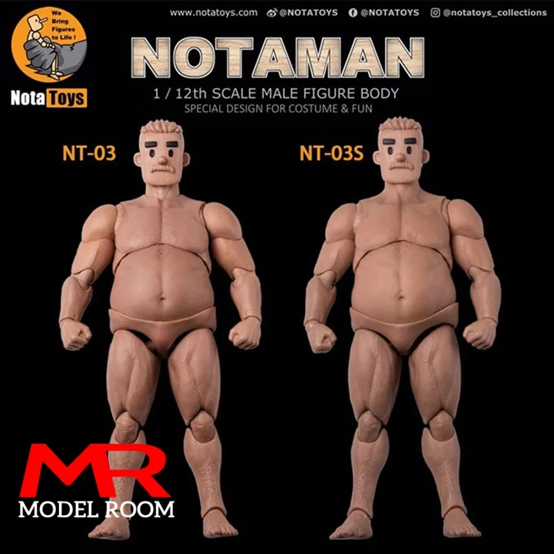 Notaman NT-03 1/12 Square-headed Male Joint Fat Body with Movable Eyebrows 17cm Soldier Flexibel Action Figure Dolls
Notaman NT-03 1/12 Square-headed Male Joint Fat Body with Movable Eyebrows 17cm Soldier Flexibel Action Figure Dolls