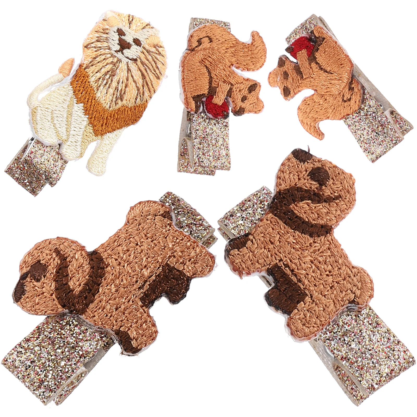 5pcs Animal Hair Clips Embroidered Glitter Cloth Covered Durable Accessories for Little Girls Photoshoot newborn props
5pcs Animal Hair Clips Embroidered Glitter Cloth Covered Durable Accessories for Little Girls Photoshoot newborn props