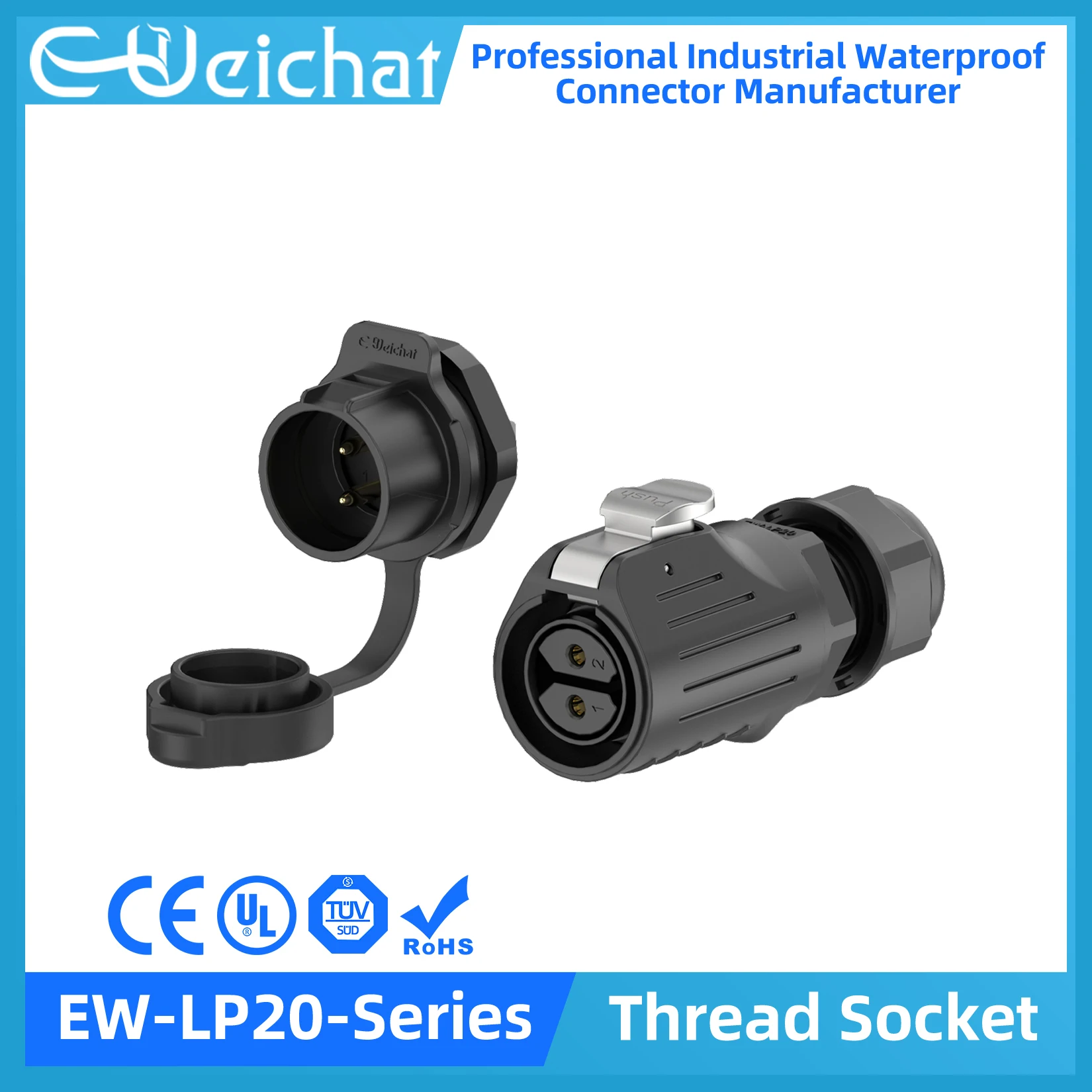 LP20 Upgraded High Quality LP20 2-14Pin Circular Industrial Male&Female Solar Board Waterproof Connector Thread Socket
LP20 Upgraded High Quality LP20 2-14Pin Circular Industrial Male&Female Solar Board Waterproof Connector Thread Socket