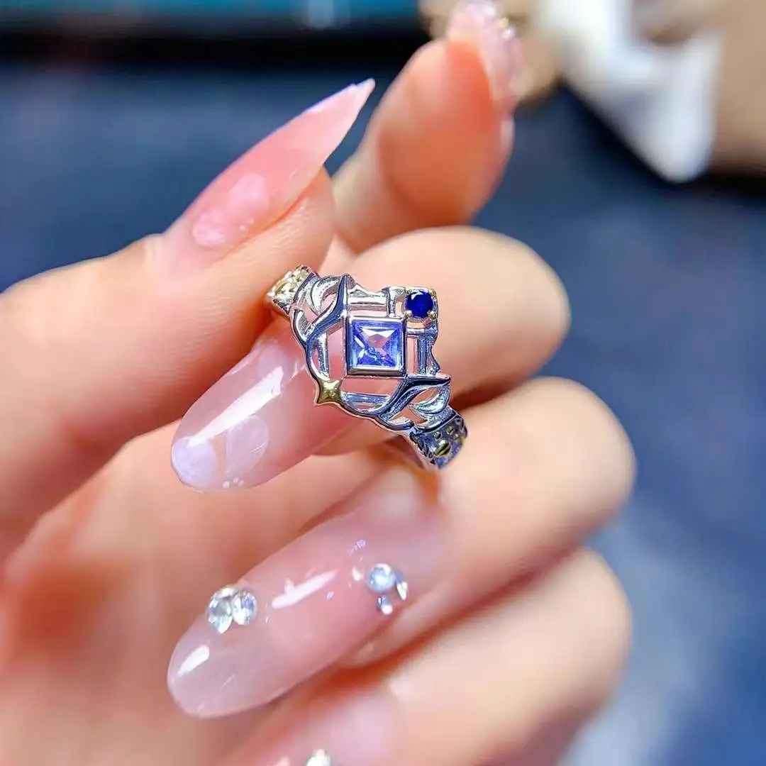 The Best Birthday Gift 100% Real Natural Tanzanite Ring 925 Sterling Silver Delicate Women Ring Fine Jewelry
The Best Birthday Gift 100% Real Natural Tanzanite Ring 925 Sterling Silver Delicate Women Ring Fine Jewelry