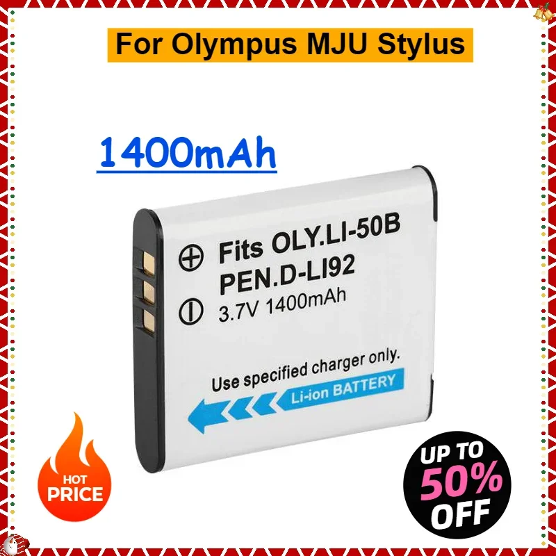 1400mAh Camera Battery for Olympus MJU Stylus Li-50B/Pentax D-Li92 1010 1020 1030SW SH2 SH25 SP-810UZ SP720UZ SZ10 Ricoh CX3 CX4
1400mAh Camera Battery for Olympus MJU Stylus Li-50B/Pentax D-Li92 1010 1020 1030SW SH2 SH25 SP-810UZ SP720UZ SZ10 Ricoh CX3 CX4