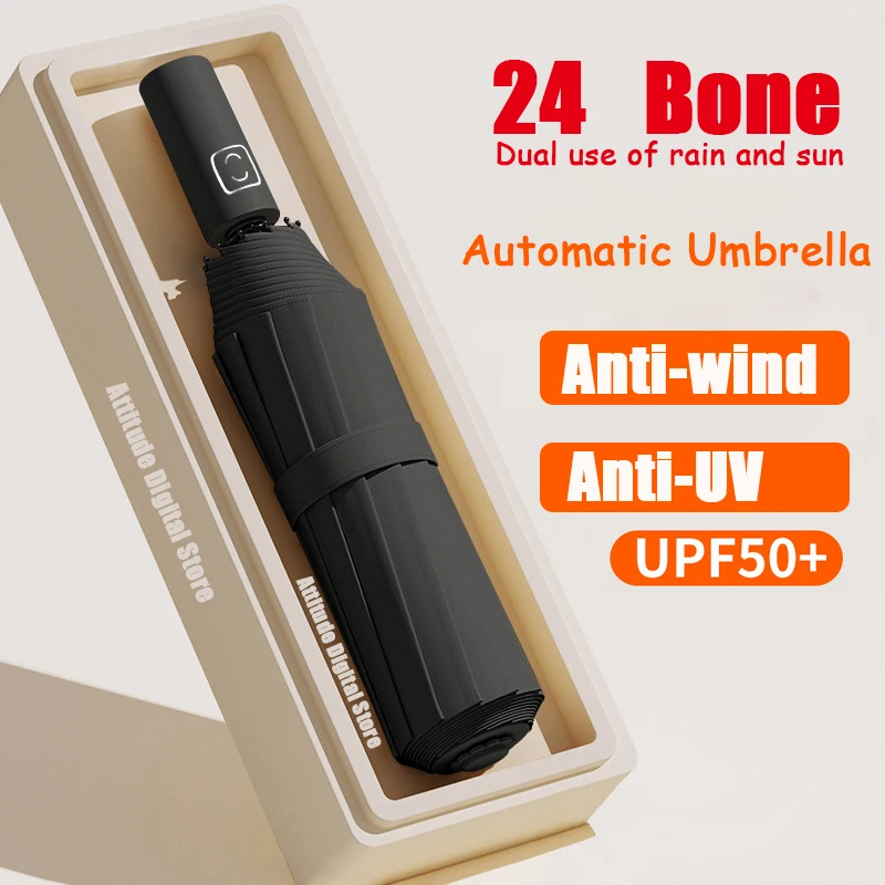 Large 24 Bone Solid Automatic Umbrella Light Collapsible Large Format Outdoor Sunshade Anti-UV Protection Automatic Umbrella
Large 24 Bone Solid Automatic Umbrella Light Collapsible Large Format Outdoor Sunshade Anti-UV Protection Automatic Umbrella