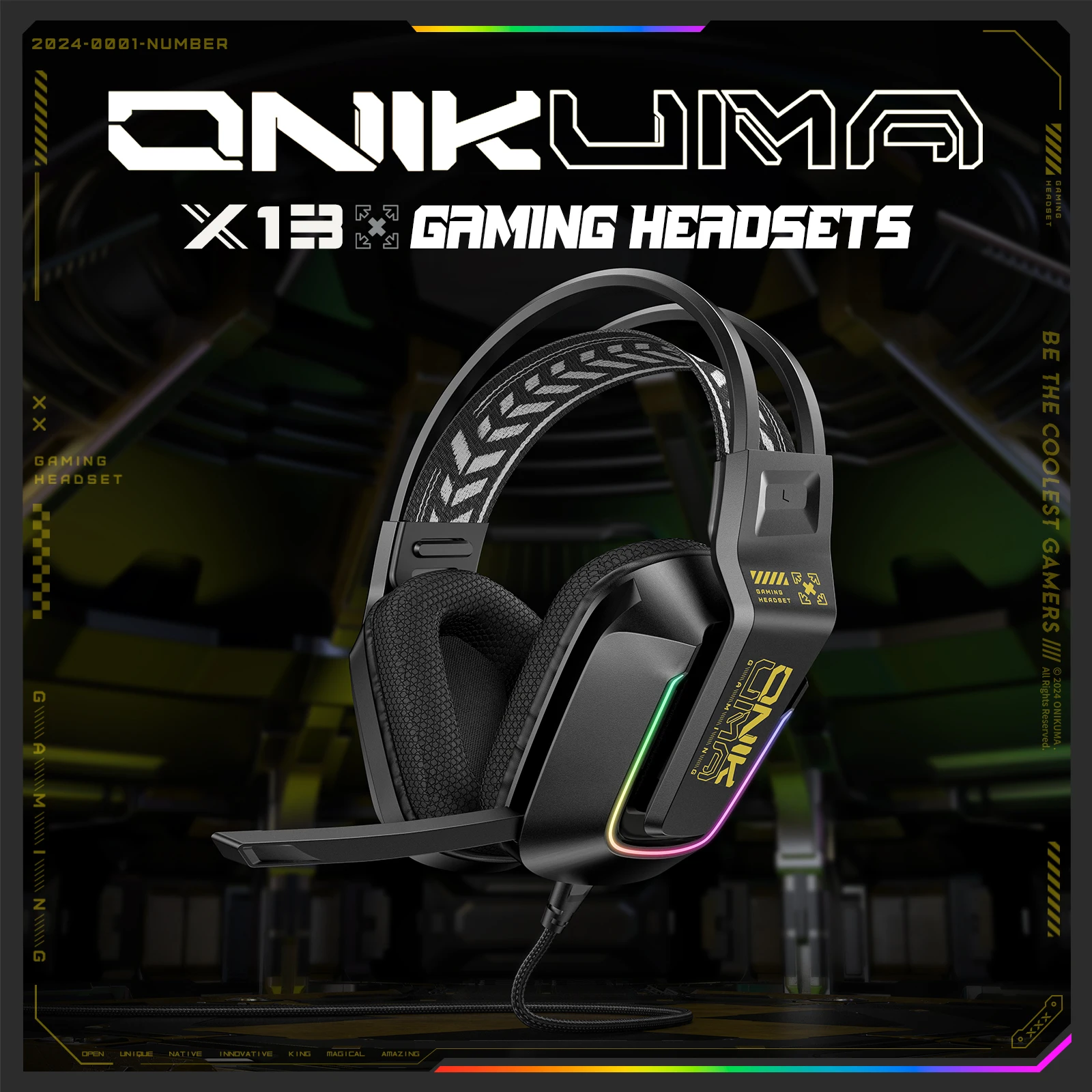 ONIKUMA X13 Noise Cancelling Headphones Wired Gaming Headset Music Earphones Suitable For Computer Laptop With RGB Lighting Mic
ONIKUMA X13 Noise Cancelling Headphones Wired Gaming Headset Music Earphones Suitable For Computer Laptop With RGB Lighting Mic