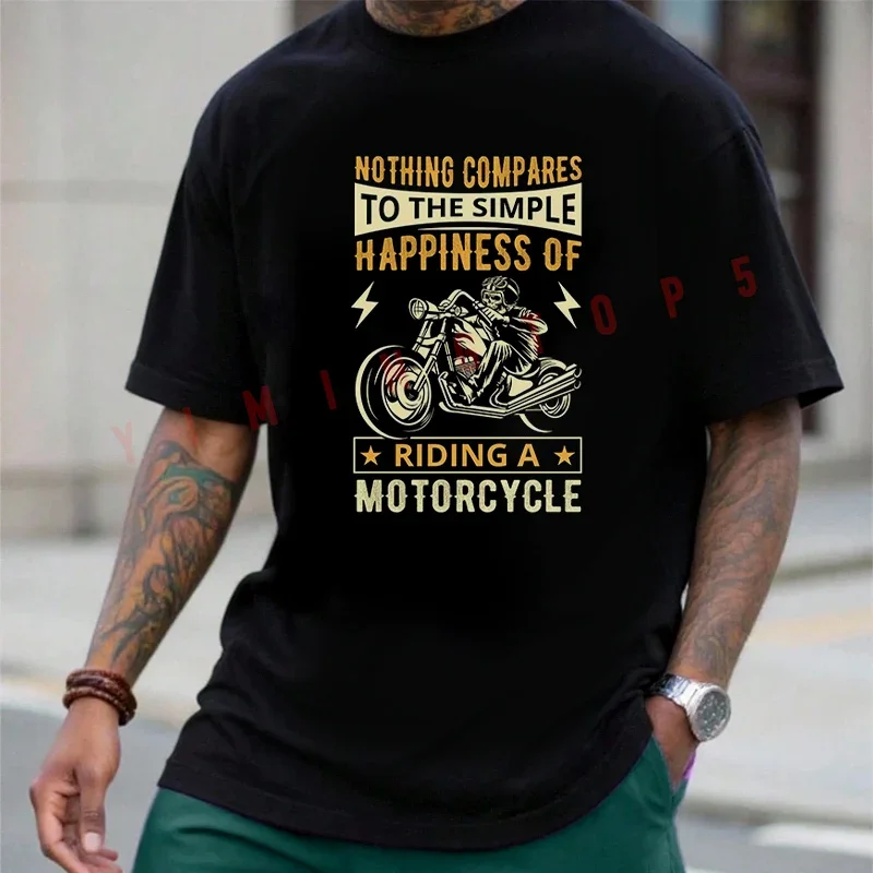 No Thing Compares To The Simple Happiness Of Riding A Motorcycle T-shirt Men's Summer Cotton Casual Short-sleeve Tees
No Thing Compares To The Simple Happiness Of Riding A Motorcycle T-shirt Men's Summer Cotton Casual Short-sleeve Tees