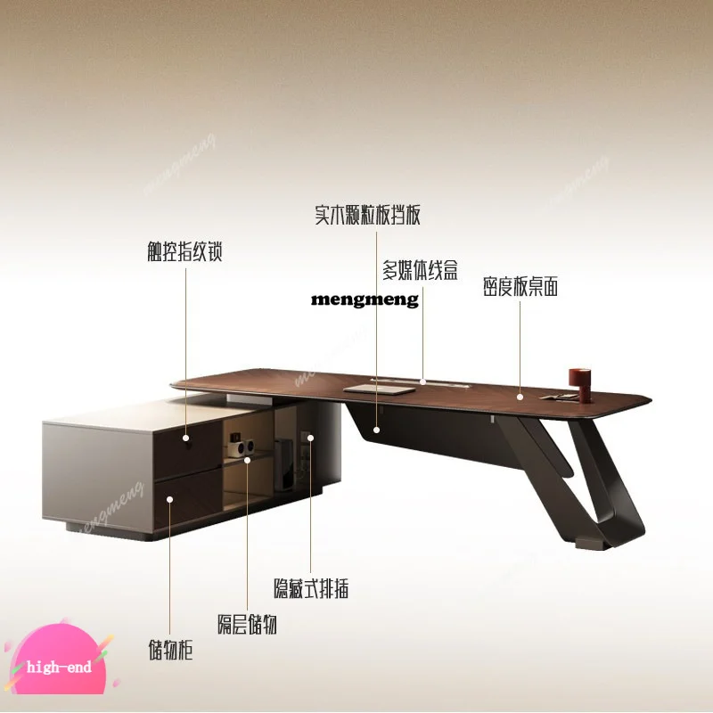r134 Light luxury high-end office boss table simple modern leadership general manager office high-end class desk
r134 Light luxury high-end office boss table simple modern leadership general manager office high-end class desk