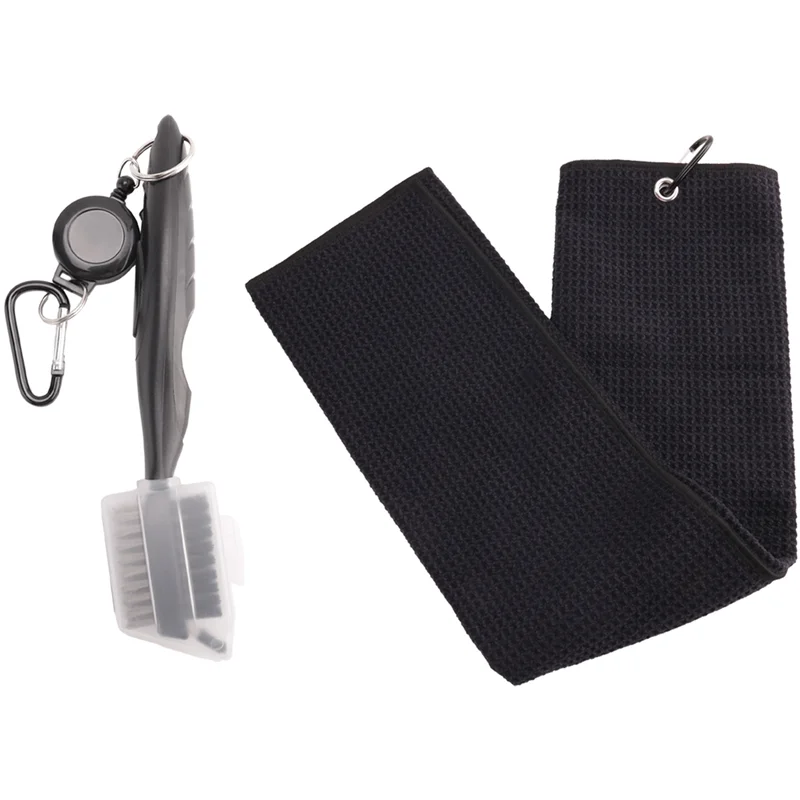 ABHS-5X Pure Cotton Golf Towel Brush Tool Kit With Club Groove Cleaner Retractable Extension Cord And Clip(Black)
ABHS-5X Pure Cotton Golf Towel Brush Tool Kit With Club Groove Cleaner Retractable Extension Cord And Clip(Black)