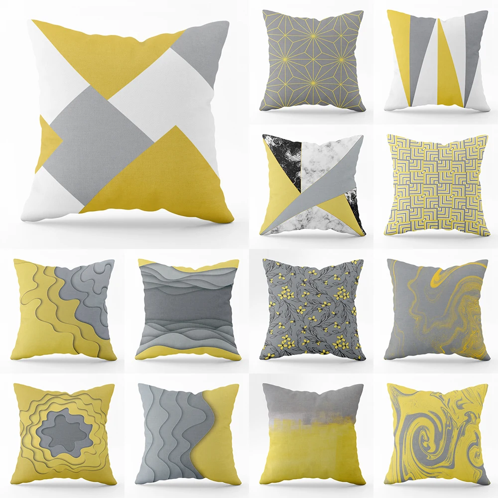 Nordic minimalist geometric gray yellow printed pattern cushion cover for living room sofa decoration waist pillowcase
Nordic minimalist geometric gray yellow printed pattern cushion cover for living room sofa decoration waist pillowcase