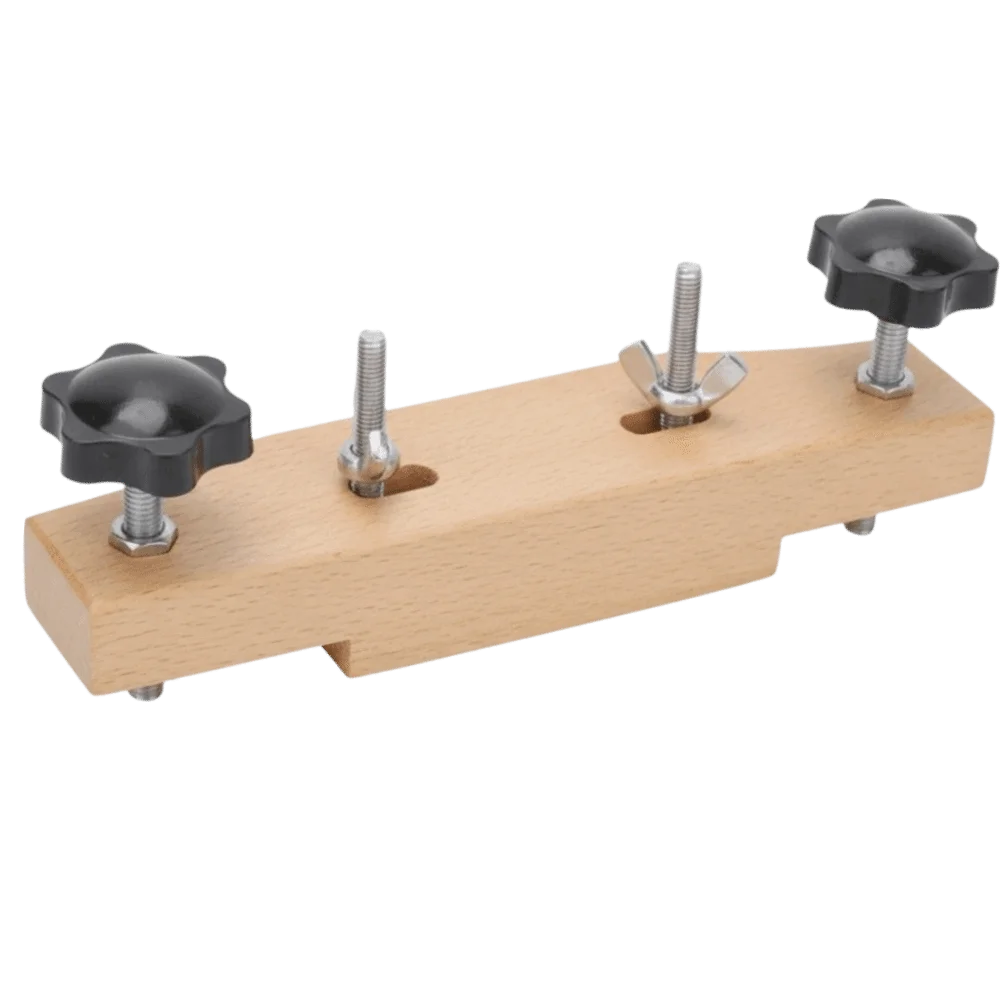 Wooden Guitar Bridge Clamp With L-Wrench With Cork Gasket Luthier Tools Precision Holding
Wooden Guitar Bridge Clamp With L-Wrench With Cork Gasket Luthier Tools Precision Holding