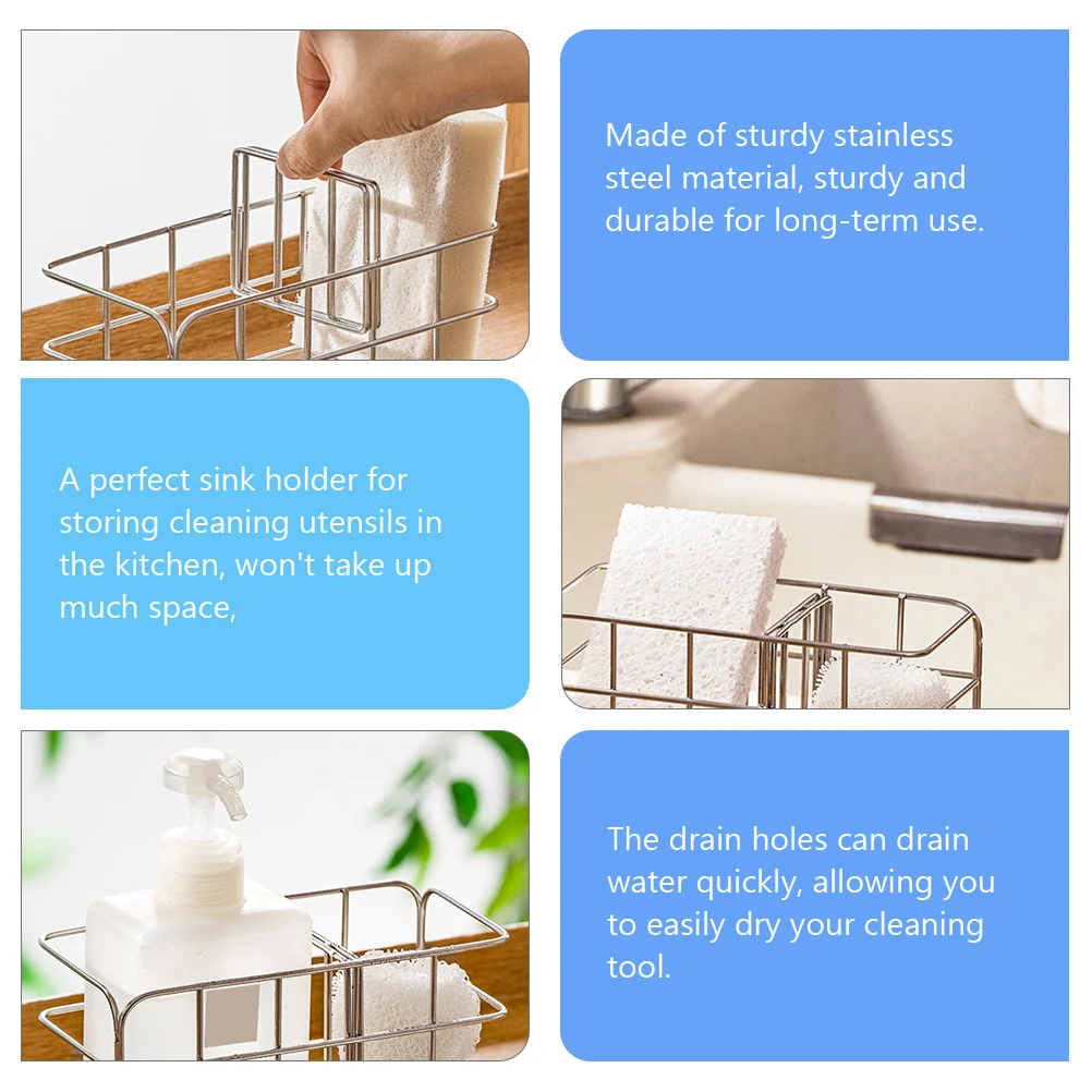 Stainless Steel Kitchen Draining Dishcloth Storage Holder Brush Soap Organizer Drip Tray Space Saving Drying Rack Kitchen
Stainless Steel Kitchen Draining Dishcloth Storage Holder Brush Soap Organizer Drip Tray Space Saving Drying Rack Kitchen