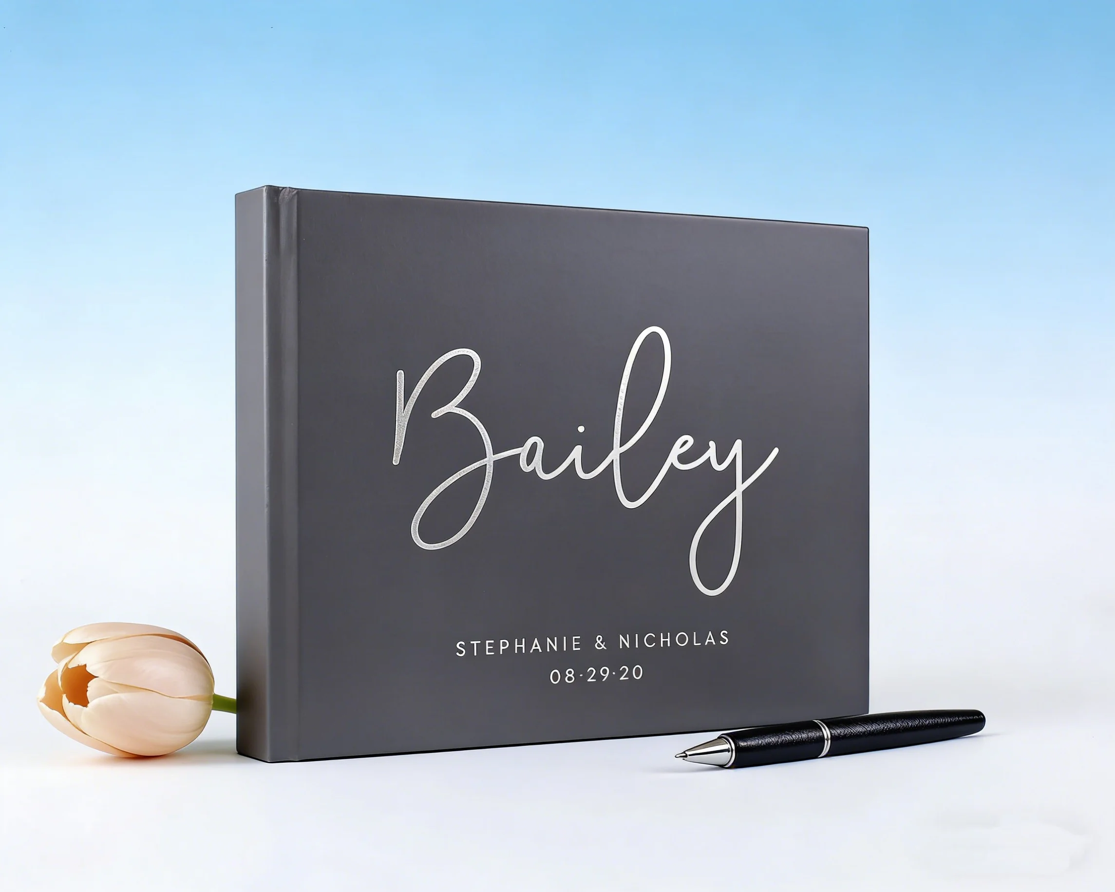 Gray Wedding Guest Book | Silver or Gold Foil Custom Sign In Book | Photobooth Wedding Memory Album
Gray Wedding Guest Book | Silver or Gold Foil Custom Sign In Book | Photobooth Wedding Memory Album