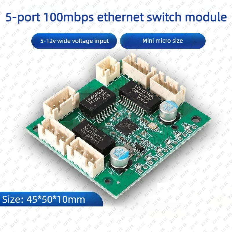 LX-SWF501-1 5-port 100 Gigabit Commercial Grade Socket Switch Module 5-12V Voltage Reverse Connection Protection Extension Data
LX-SWF501-1 5-port 100 Gigabit Commercial Grade Socket Switch Module 5-12V Voltage Reverse Connection Protection Extension Data