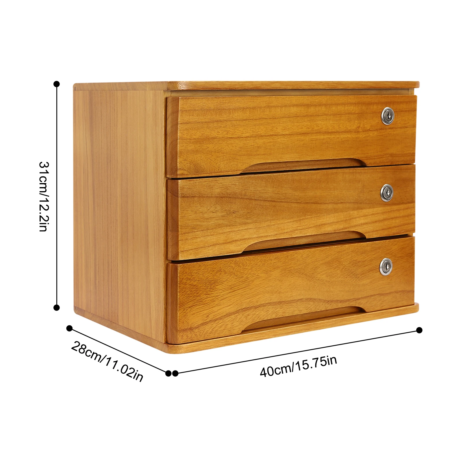 3-Tier Lockable Storage Cabinet, Wooden Desktop Organizer with 3 Drawers Space-Saving Office Desk Organizer for Home Office
3-Tier Lockable Storage Cabinet, Wooden Desktop Organizer with 3 Drawers Space-Saving Office Desk Organizer for Home Office