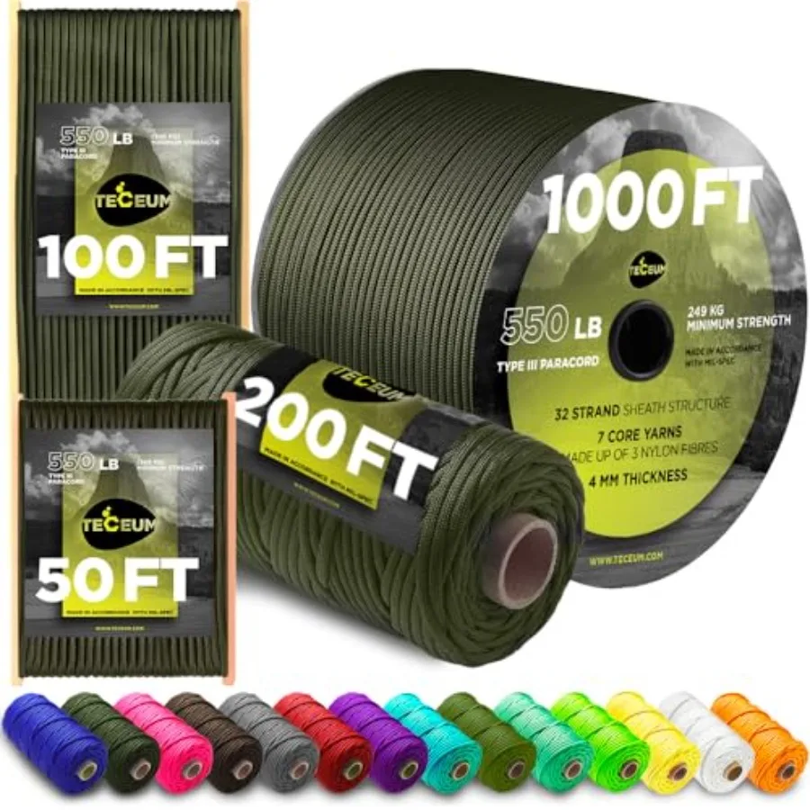 5/32" Paracord Rope 0 0/// Tactical Parachute Cord 4mm 45+ Colors Nylon String for Survival and Camping Gear Stripe Cord for Su
5/32" Paracord Rope 0 0/// Tactical Parachute Cord 4mm 45+ Colors Nylon String for Survival and Camping Gear Stripe Cord for Su