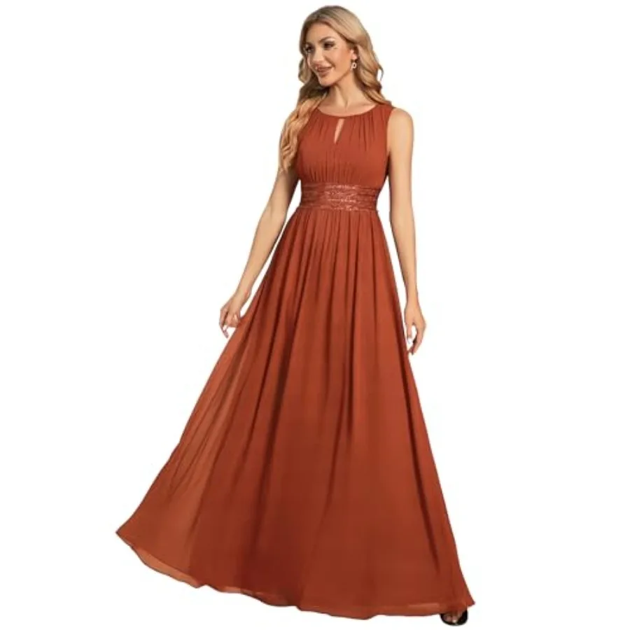 Ever-Pretty Women's Chiffon Sleeveles Bridesmaid Dress Ruched A Line Hollow Out Crew Neck Formal Wedding Guest Dresses
Ever-Pretty Women's Chiffon Sleeveles Bridesmaid Dress Ruched A Line Hollow Out Crew Neck Formal Wedding Guest Dresses