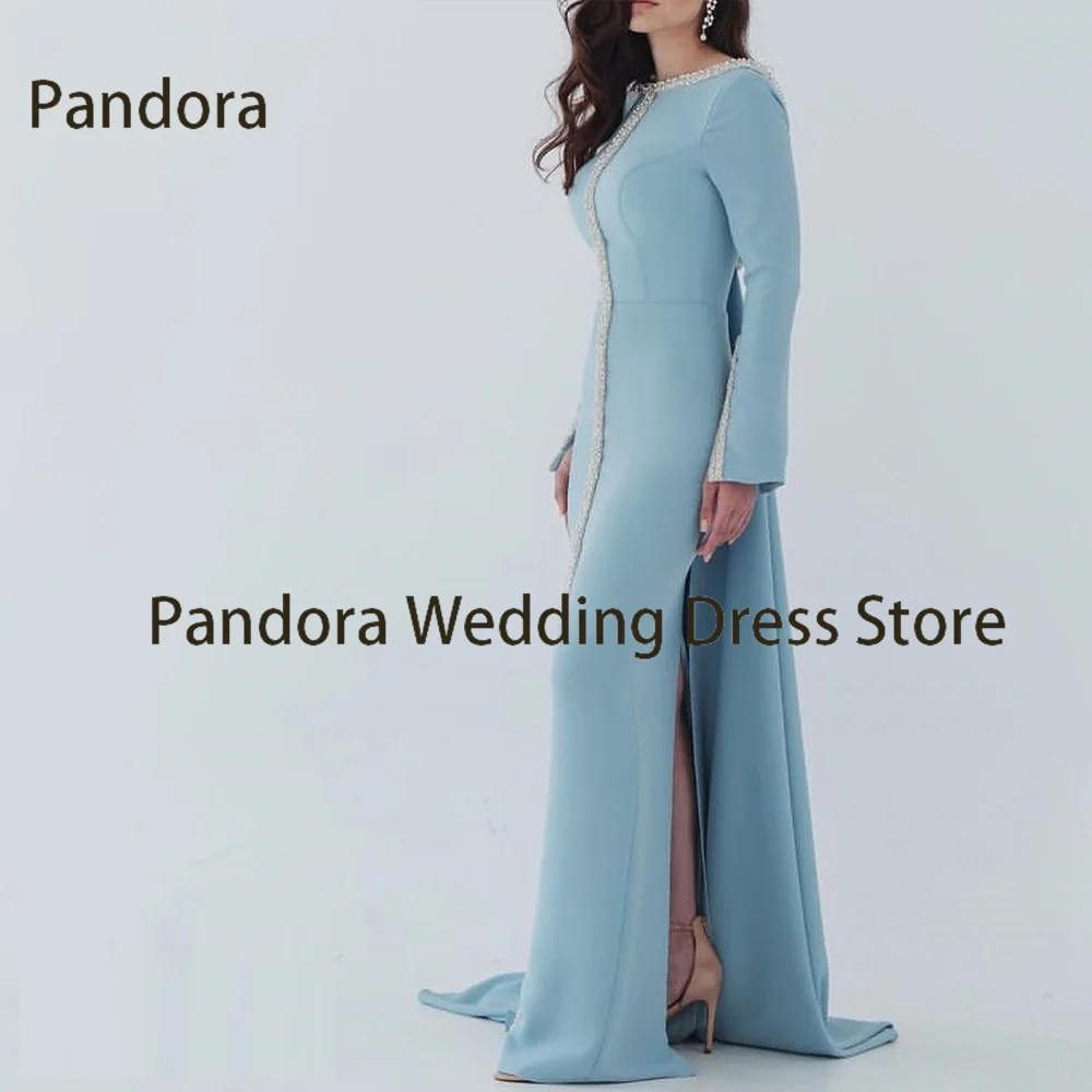 Pandora Elegant High neck long sleeve floor-length formal gown backless sequin button slit mermaid lady wedding party dress
Pandora Elegant High neck long sleeve floor-length formal gown backless sequin button slit mermaid lady wedding party dress