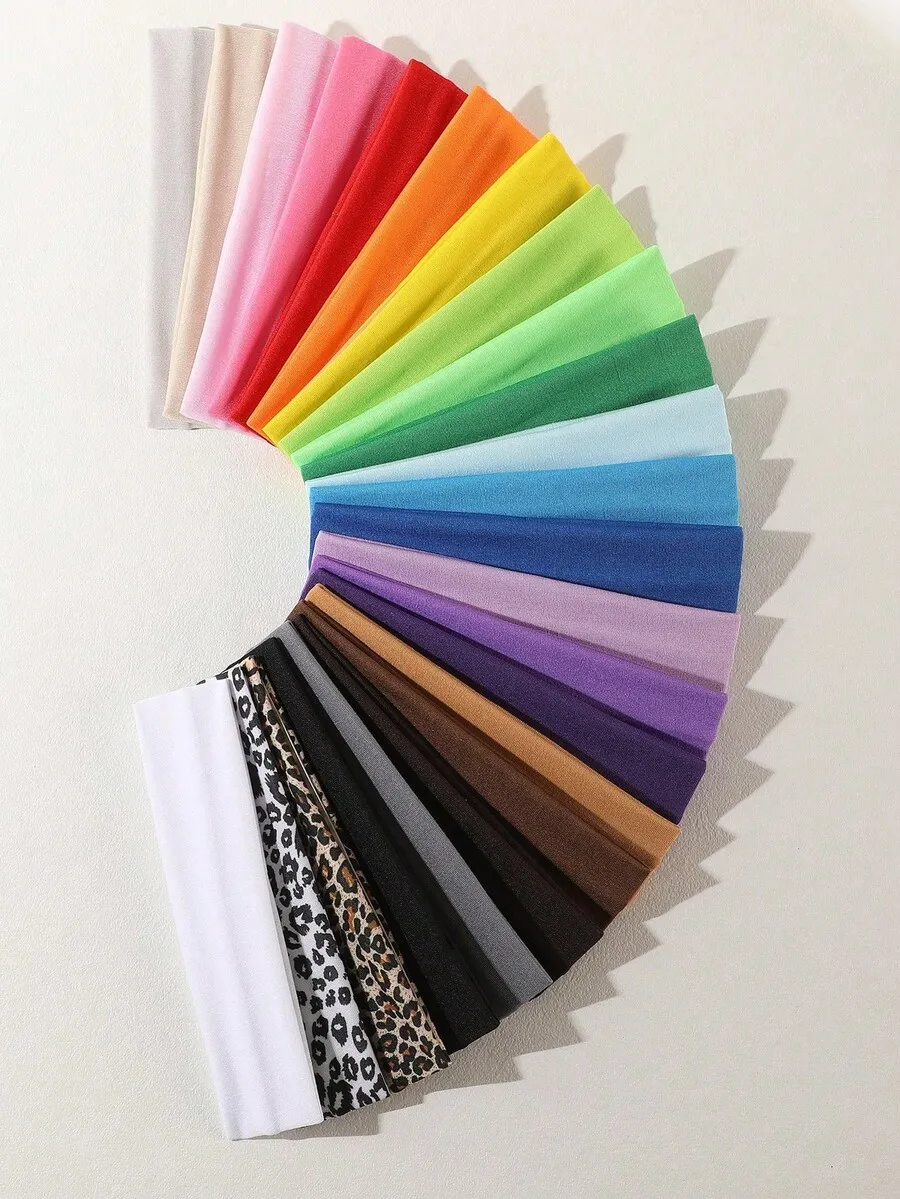 24pcs Unisex Elastic Stretch Sports Headbands Moisture Wicking For Yoga Running Spa Travel
24pcs Unisex Elastic Stretch Sports Headbands Moisture Wicking For Yoga Running Spa Travel