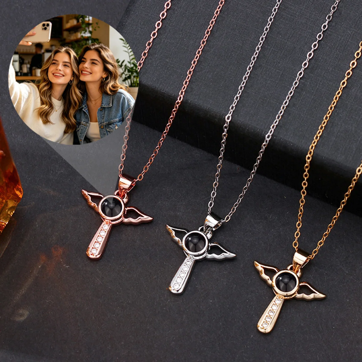 Color Picture Custom Projection Necklace Stainless Steel Chain Valentine's Mother's Day Romantic Gift For Ladies Multiple Styles
Color Picture Custom Projection Necklace Stainless Steel Chain Valentine's Mother's Day Romantic Gift For Ladies Multiple Styles