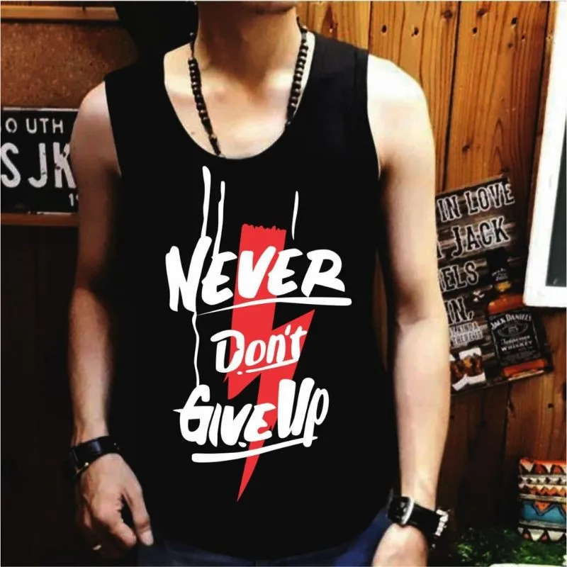 Never Give Up Men's Running Vest Loose Mesh Quick Dry Breathable Muscle Training Bodybuilding Fitness Basketball Sports Tank Top
Never Give Up Men's Running Vest Loose Mesh Quick Dry Breathable Muscle Training Bodybuilding Fitness Basketball Sports Tank Top