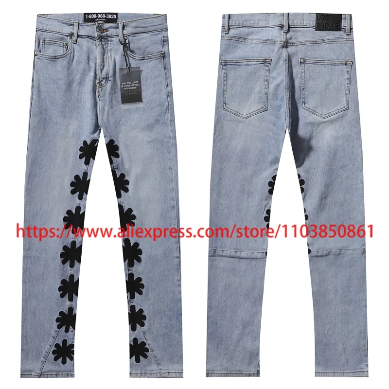 Men's Street LOST SHDWS JEANS Light Blue Casual Simple Embroidered Pattern Stretch Slim Denim Trousers 25ss New Straight Pants
Men's Street LOST SHDWS JEANS Light Blue Casual Simple Embroidered Pattern Stretch Slim Denim Trousers 25ss New Straight Pants