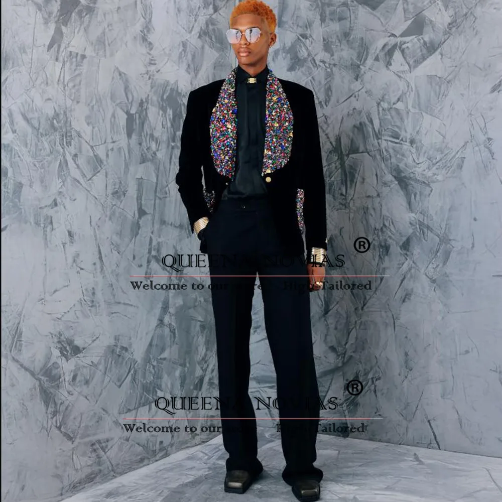 Metallic Jewelry Stones Groom Wear Suits Single Breasted Prom Blazer Luxury Man Banquet Wedding Tuxedo 2-Piece Set Party Dresses
Metallic Jewelry Stones Groom Wear Suits Single Breasted Prom Blazer Luxury Man Banquet Wedding Tuxedo 2-Piece Set Party Dresses