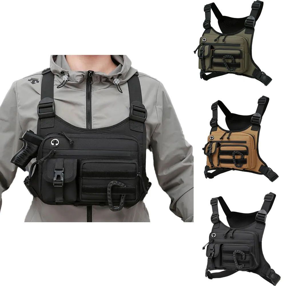 Outdoor Tactical Chest Bag Men's Vest EDC Waterproof Anti-Theft Chest Pack for Cycling Bags Running Front Chest Bag
Outdoor Tactical Chest Bag Men's Vest EDC Waterproof Anti-Theft Chest Pack for Cycling Bags Running Front Chest Bag