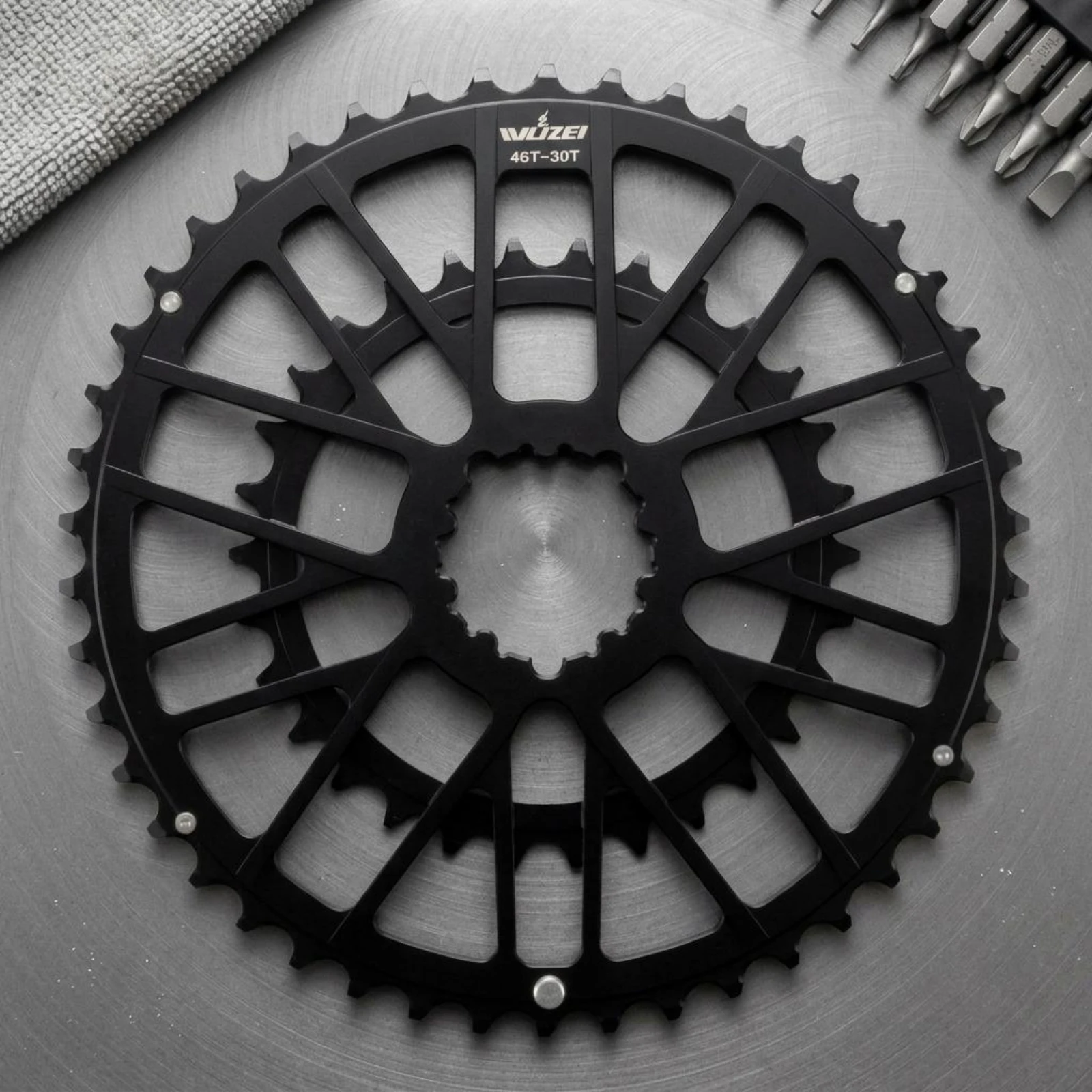 Direct-Mount Chainring Black Double Chainring Cycling Component CNC Cut 3-Bolt
Direct-Mount Chainring Black Double Chainring Cycling Component CNC Cut 3-Bolt