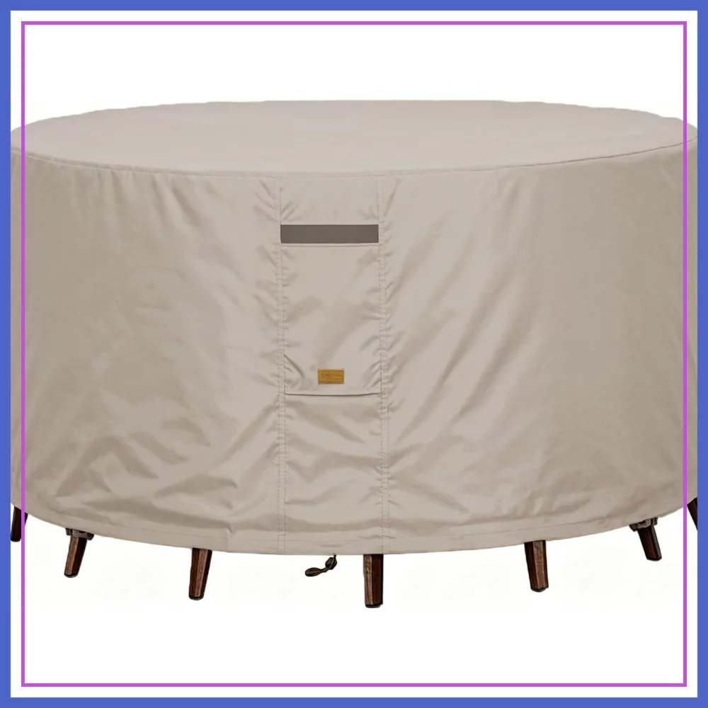 600D Heavy Duty Waterproof Patio Furniture Covers, UV Resistant Round Outdoor Table Chair Covers, Large 108"Diax28"H Beige
600D Heavy Duty Waterproof Patio Furniture Covers, UV Resistant Round Outdoor Table Chair Covers, Large 108"Diax28"H Beige