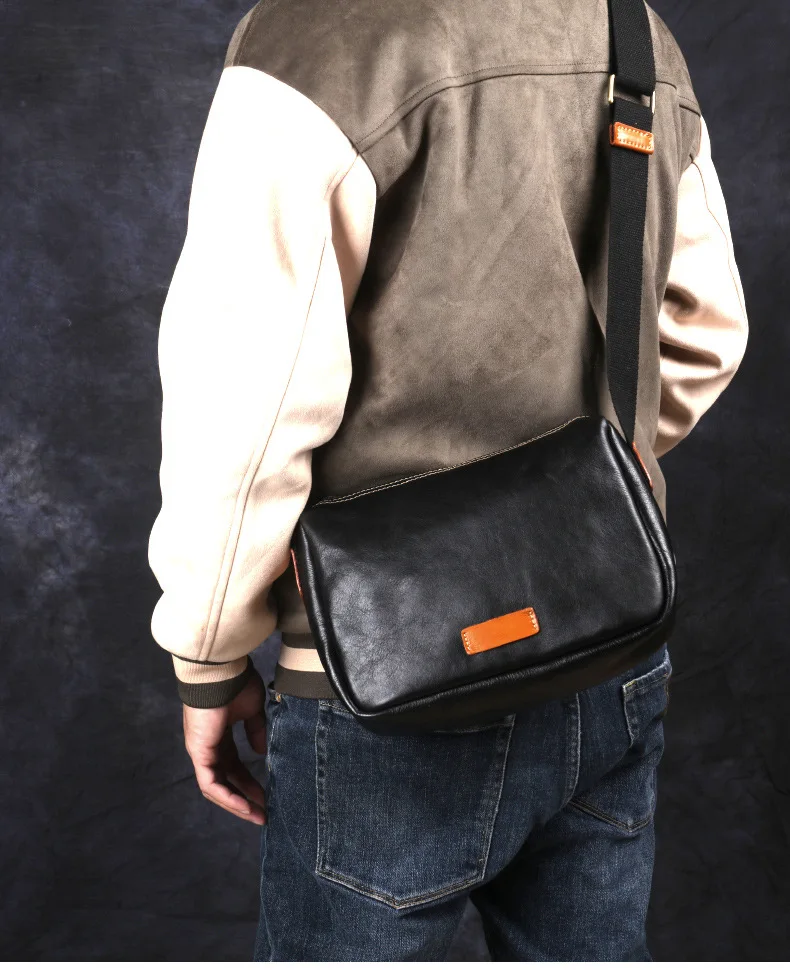 Fashionable high-grade genuine leather vegetable tanned cow leather men's shoulder crossbody casual messenger bag
Fashionable high-grade genuine leather vegetable tanned cow leather men's shoulder crossbody casual messenger bag