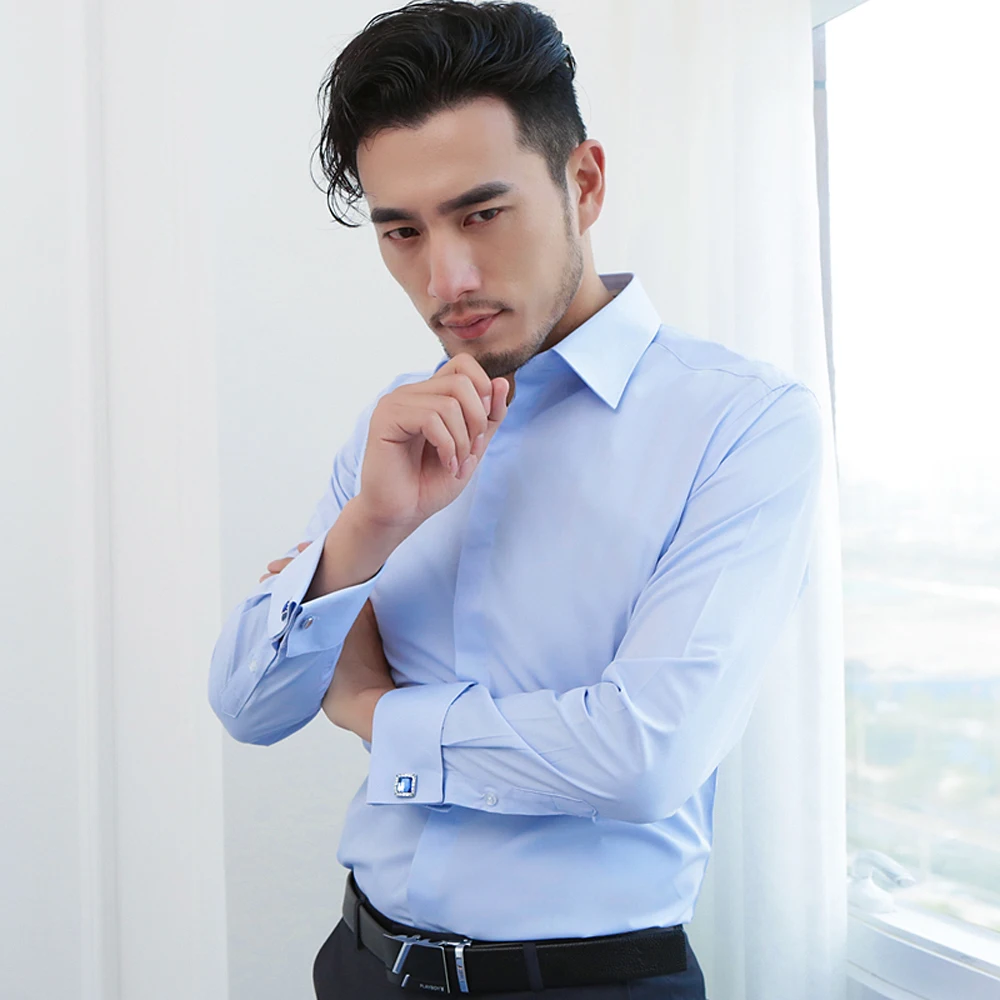 Men's Solid Color Twill French Shirt with Hidden Placket, Double Layer Sleeve Formal Business Banquet Wedding Party Dress Shirts
Men's Solid Color Twill French Shirt with Hidden Placket, Double Layer Sleeve Formal Business Banquet Wedding Party Dress Shirts