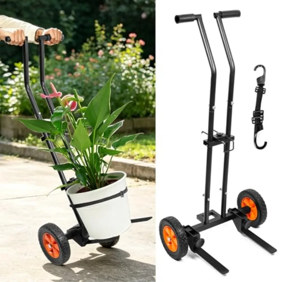 Heavy Duty Plant Caddy with Wheels for Garden Courtyard Office Indoor Outdoor Use Black Steel Frame 175LBS Capacity Adjustable
Heavy Duty Plant Caddy with Wheels for Garden Courtyard Office Indoor Outdoor Use Black Steel Frame 175LBS Capacity Adjustable