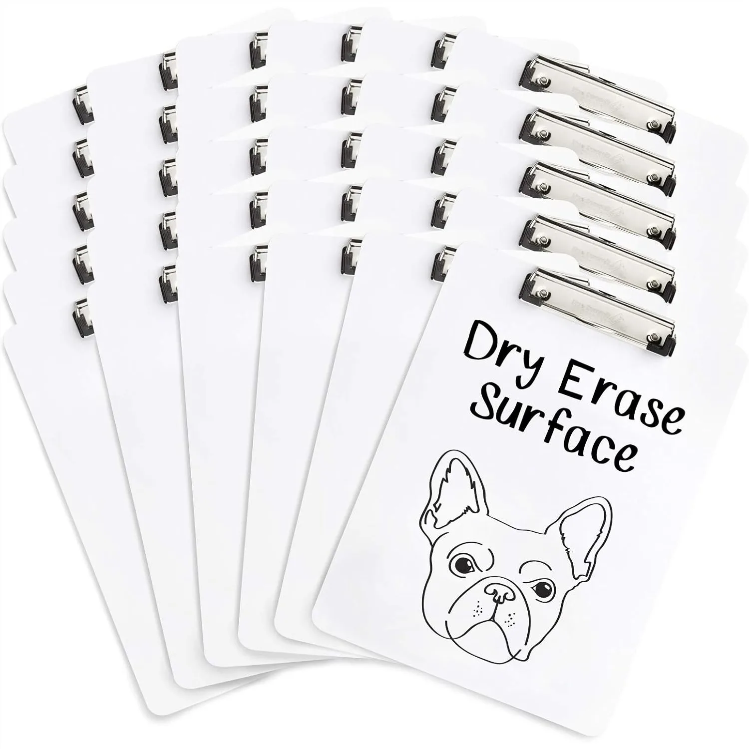 30 Pack Dry Erase Clipboards for Classroom, Whiteboard with Front Surface and Low Profile Clip, 9x12.5 Inch Letter Size
30 Pack Dry Erase Clipboards for Classroom, Whiteboard with Front Surface and Low Profile Clip, 9x12.5 Inch Letter Size