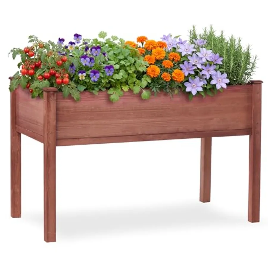Raised Garden Bed with Legs, 48x24x30'', Outdoor Wood Elevated Planter Box, Thick Legs, w/Liner
Raised Garden Bed with Legs, 48x24x30'', Outdoor Wood Elevated Planter Box, Thick Legs, w/Liner