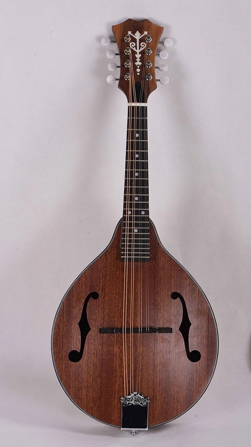 Hand Carved A Style Mandolin, Solid SpruceTop, Solid Flame Maple Back and Side, Vintage Brown Body Color With Chrome-Colored Har
Hand Carved A Style Mandolin, Solid SpruceTop, Solid Flame Maple Back and Side, Vintage Brown Body Color With Chrome-Colored Har