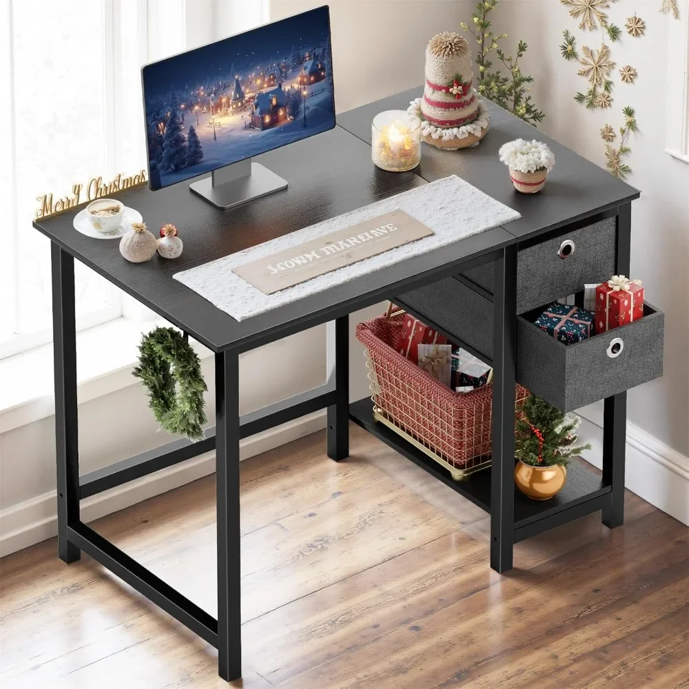Computer Desk 40X24 Inch Home Office Writing Work PC Table Study Gaming 2-Tier Drawers Storage Shelf Side Headphone Hook
Computer Desk 40X24 Inch Home Office Writing Work PC Table Study Gaming 2-Tier Drawers Storage Shelf Side Headphone Hook