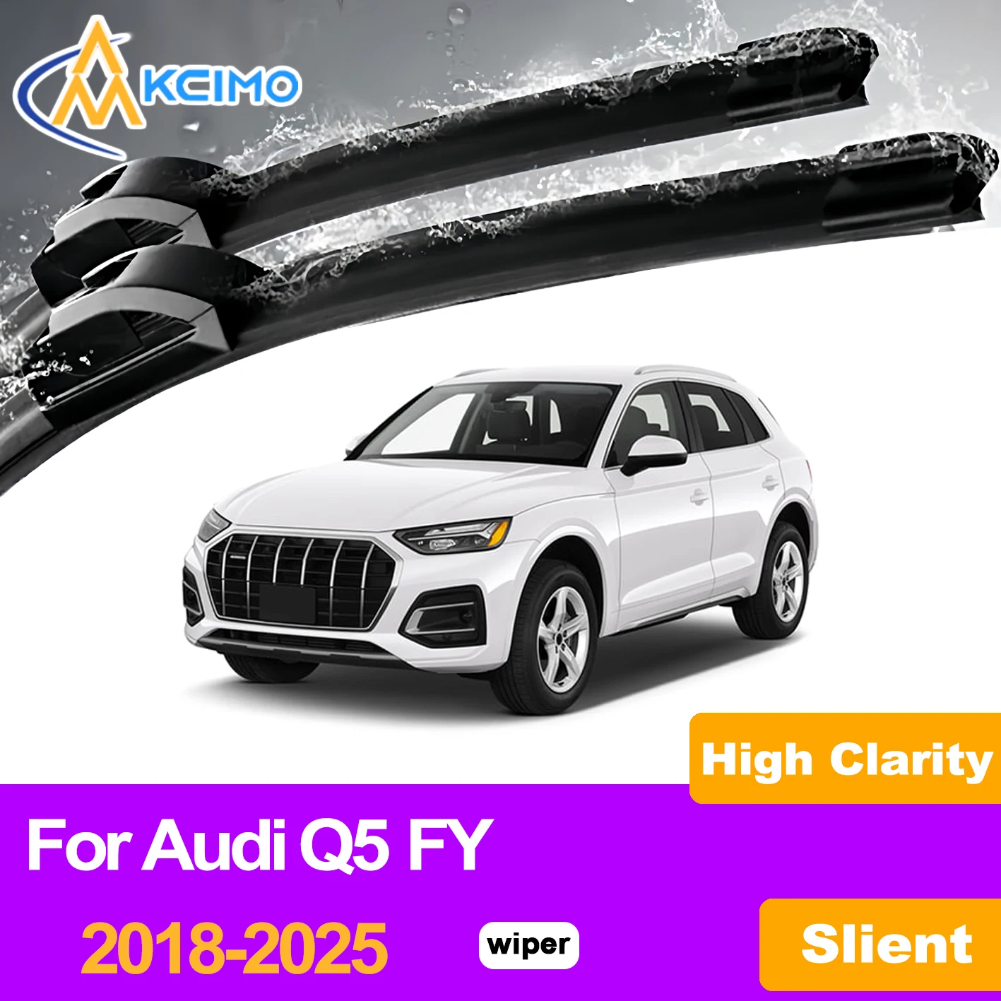 KCIMO 2PCS Front Windshield Wiper Blades For Audi Q5 FY 2018-2025, High Definition Clear Windshield View Silent Smooth Wiping
KCIMO 2PCS Front Windshield Wiper Blades For Audi Q5 FY 2018-2025, High Definition Clear Windshield View Silent Smooth Wiping