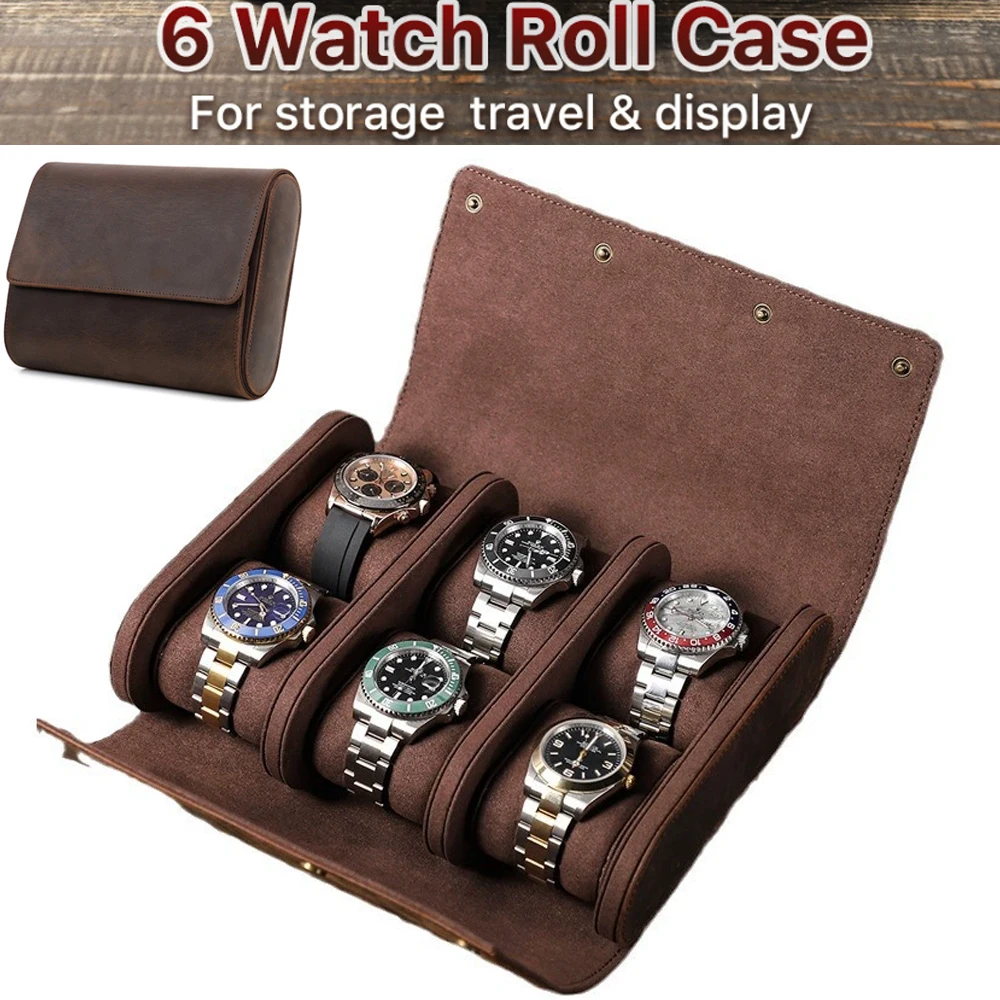 Anti-fall Mechanical Watch Storage Box 6 Slots Retro Crazy Horse Cowhide Portable Genuine Leather Organizer
Anti-fall Mechanical Watch Storage Box 6 Slots Retro Crazy Horse Cowhide Portable Genuine Leather Organizer