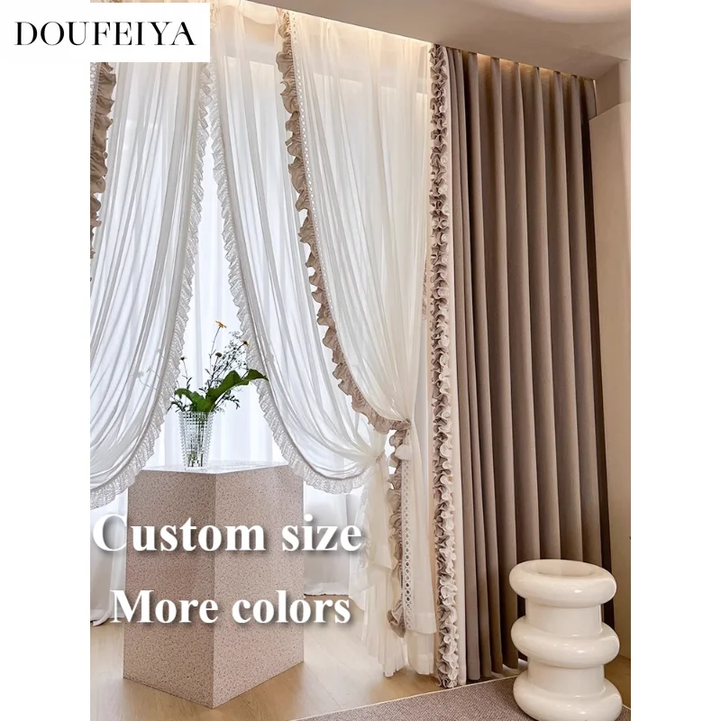 French Luxury Blackout Cream Color Girls' Room Curtains for Living Room Bedroom Dining Romantic Retro Decor Custom Size Tulle
French Luxury Blackout Cream Color Girls' Room Curtains for Living Room Bedroom Dining Romantic Retro Decor Custom Size Tulle