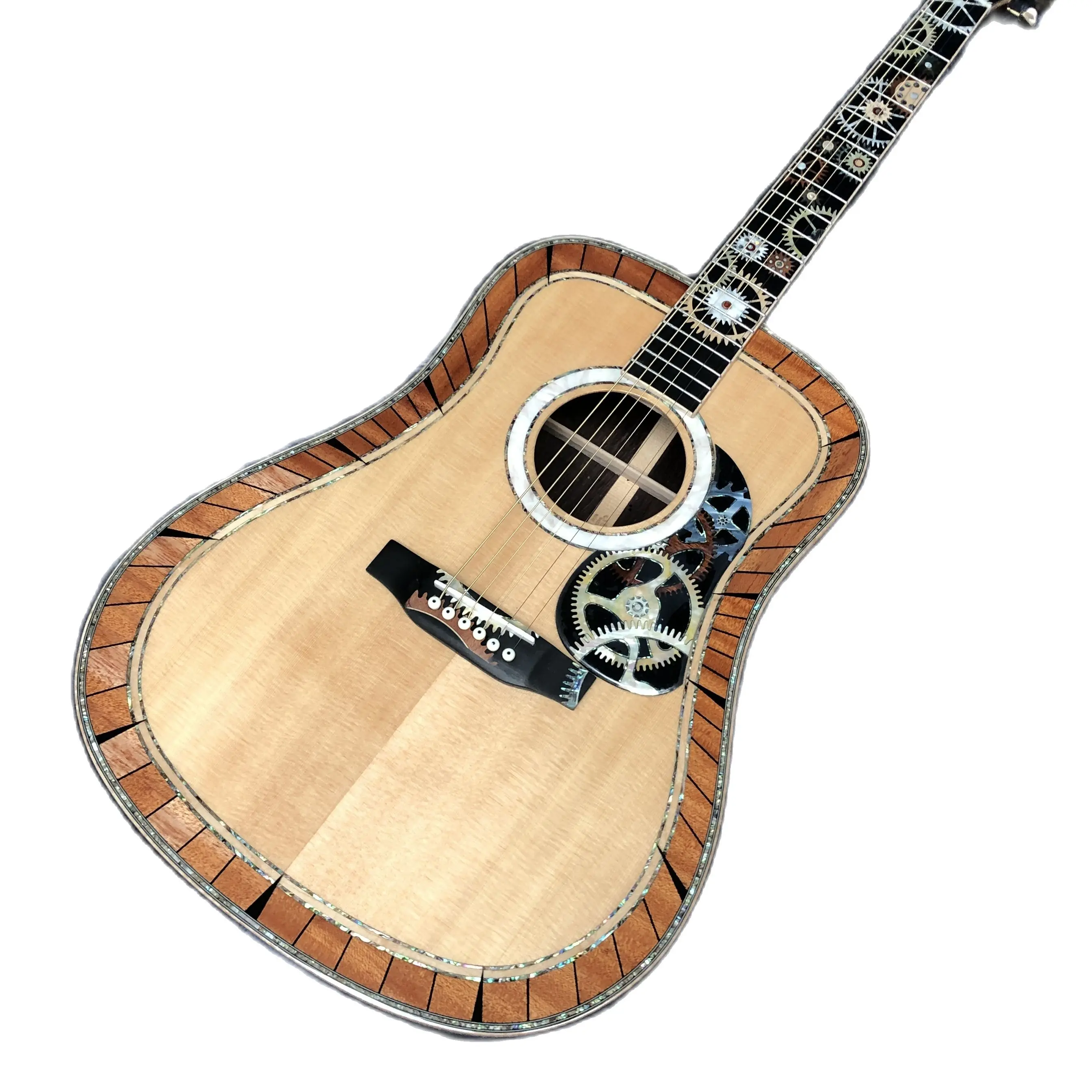 41 Inch Solid Wood Acoustic Guitar Real Abalone Inlays D200 Type Spruce Top Rosewood Body for Adults Beginner Guitarists
41 Inch Solid Wood Acoustic Guitar Real Abalone Inlays D200 Type Spruce Top Rosewood Body for Adults Beginner Guitarists