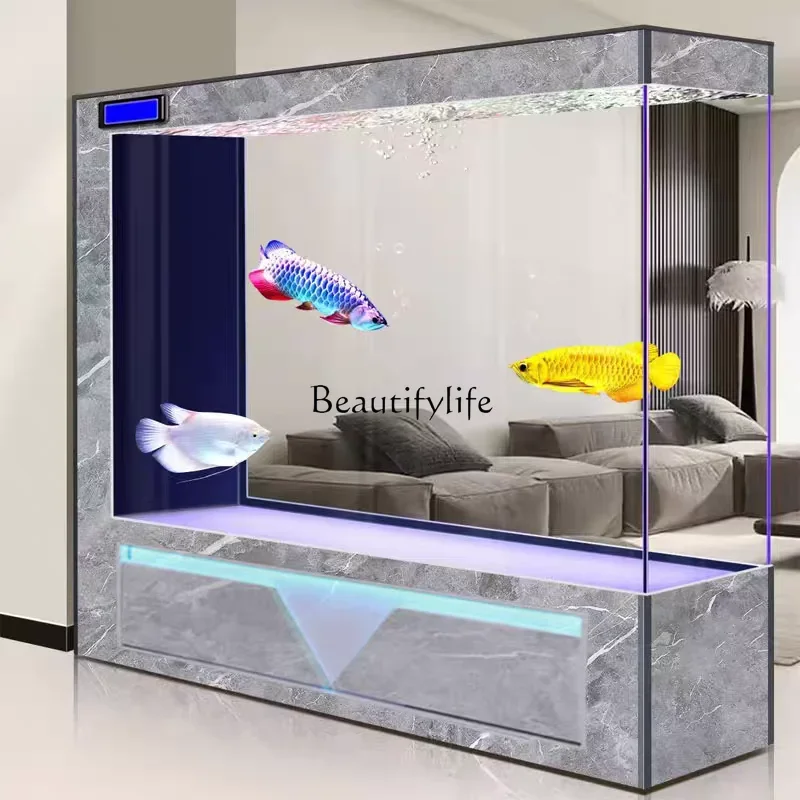 FG26Fish tank living room office screen partition water-free ecological floor glass large aquarium
FG26Fish tank living room office screen partition water-free ecological floor glass large aquarium
