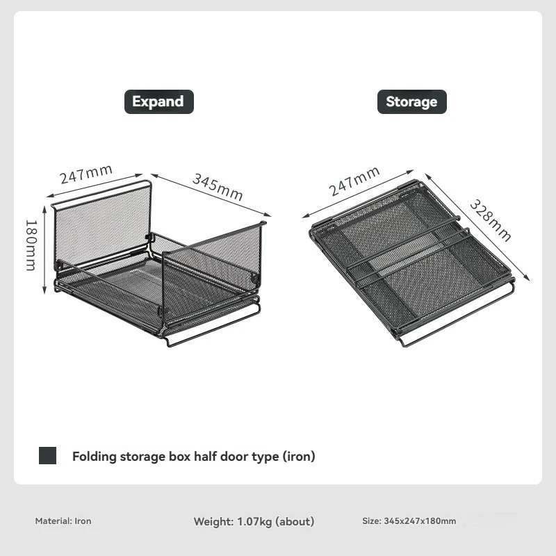 CAMPINGMOON CK-23BK Folding Half Bar Storage Net Cage Camping Home Foldable Storage Box Multifunctional shelf
CAMPINGMOON CK-23BK Folding Half Bar Storage Net Cage Camping Home Foldable Storage Box Multifunctional shelf