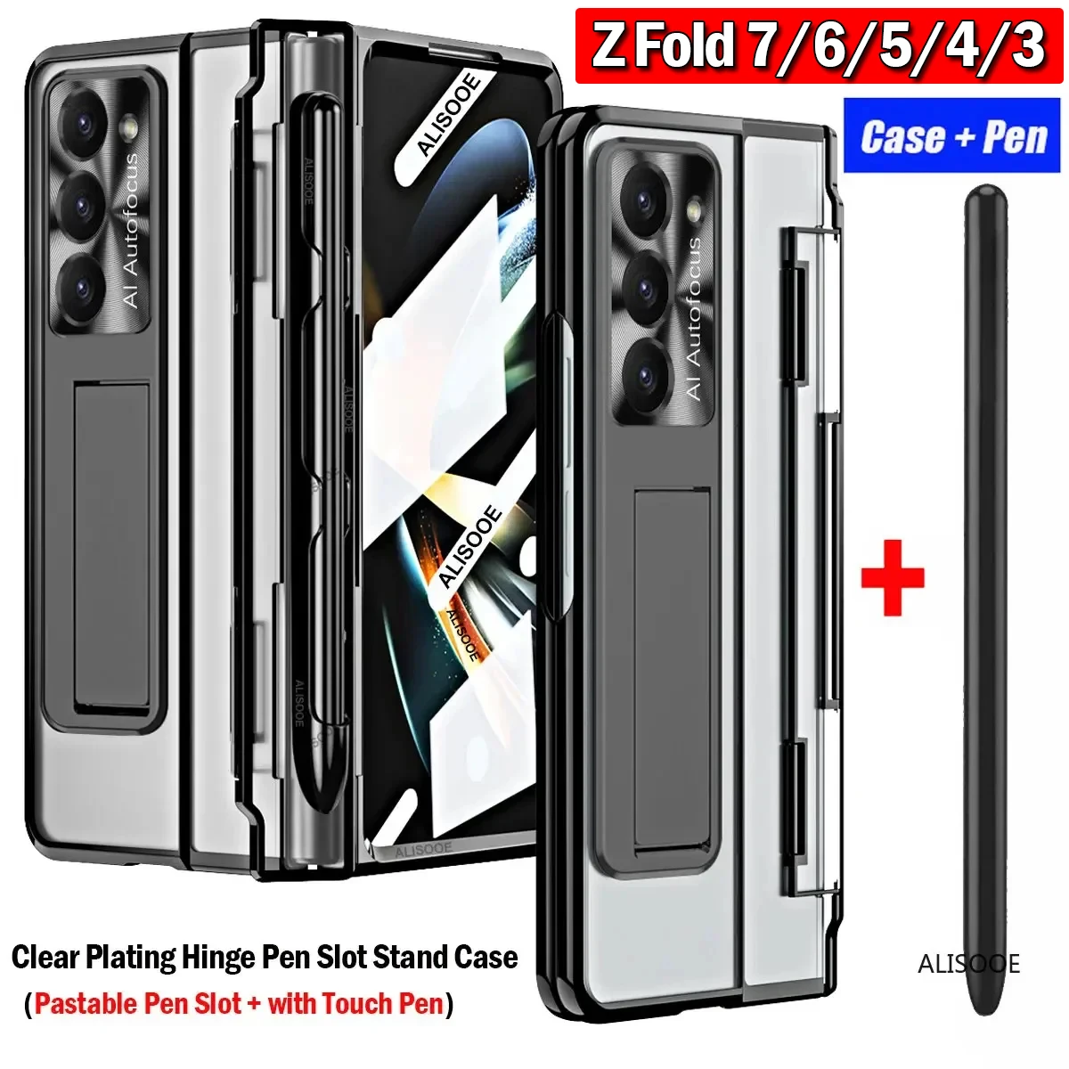 Touch Pen Capa for Samsung Galaxy Z Fold 7 Fold 6 5 4 3 Case Hinge Clear Plating Stand Cover Pastable Pen Slot & Front Glass
Touch Pen Capa for Samsung Galaxy Z Fold 7 Fold 6 5 4 3 Case Hinge Clear Plating Stand Cover Pastable Pen Slot & Front Glass