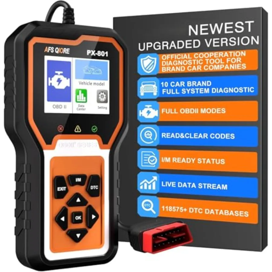 OBD2 Scanner Check Engine Light Car Code Reader Clear Error Codes ABS SRS SAS Etc Full Vehicle System Diagnostics Tool Compatib
OBD2 Scanner Check Engine Light Car Code Reader Clear Error Codes ABS SRS SAS Etc Full Vehicle System Diagnostics Tool Compatib